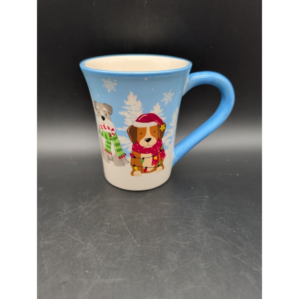 Kringle Kitchen Tall Dog Mug Winter Christmas Holiday